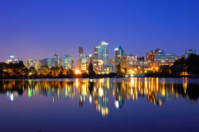 Vancouver West End In Twilight