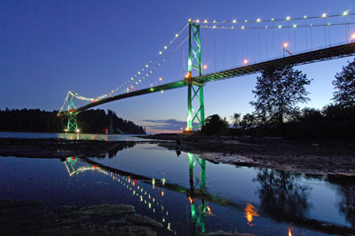 Lions Gate Bridge In Twilight